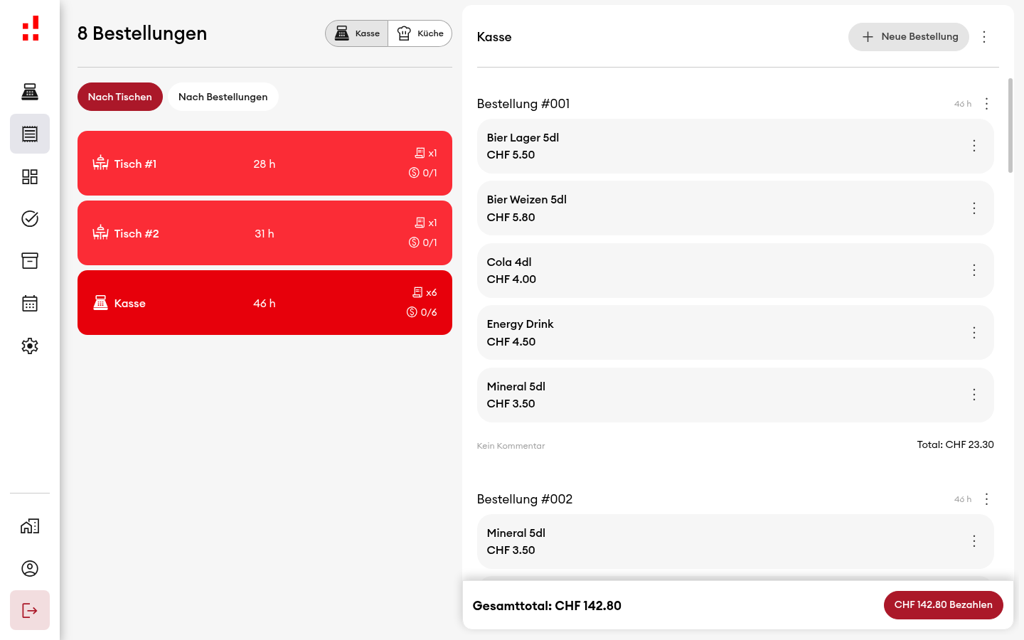 Offene Bestellungen - Detailansicht (Desktop)