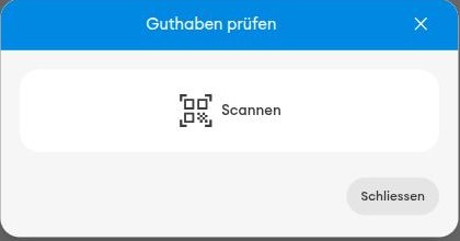 Dialog „Guthaben prüfen“
