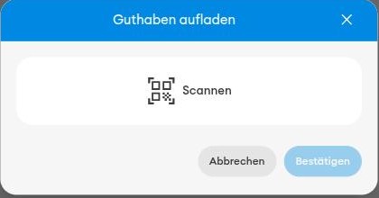 Dialog „Guthaben aufladen“