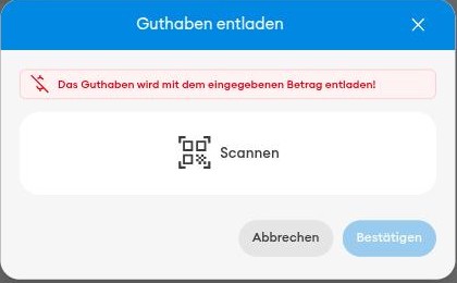 Dialog „Guthaben entladen“