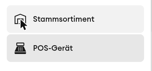 Menüpunkt „POS-Gerät“