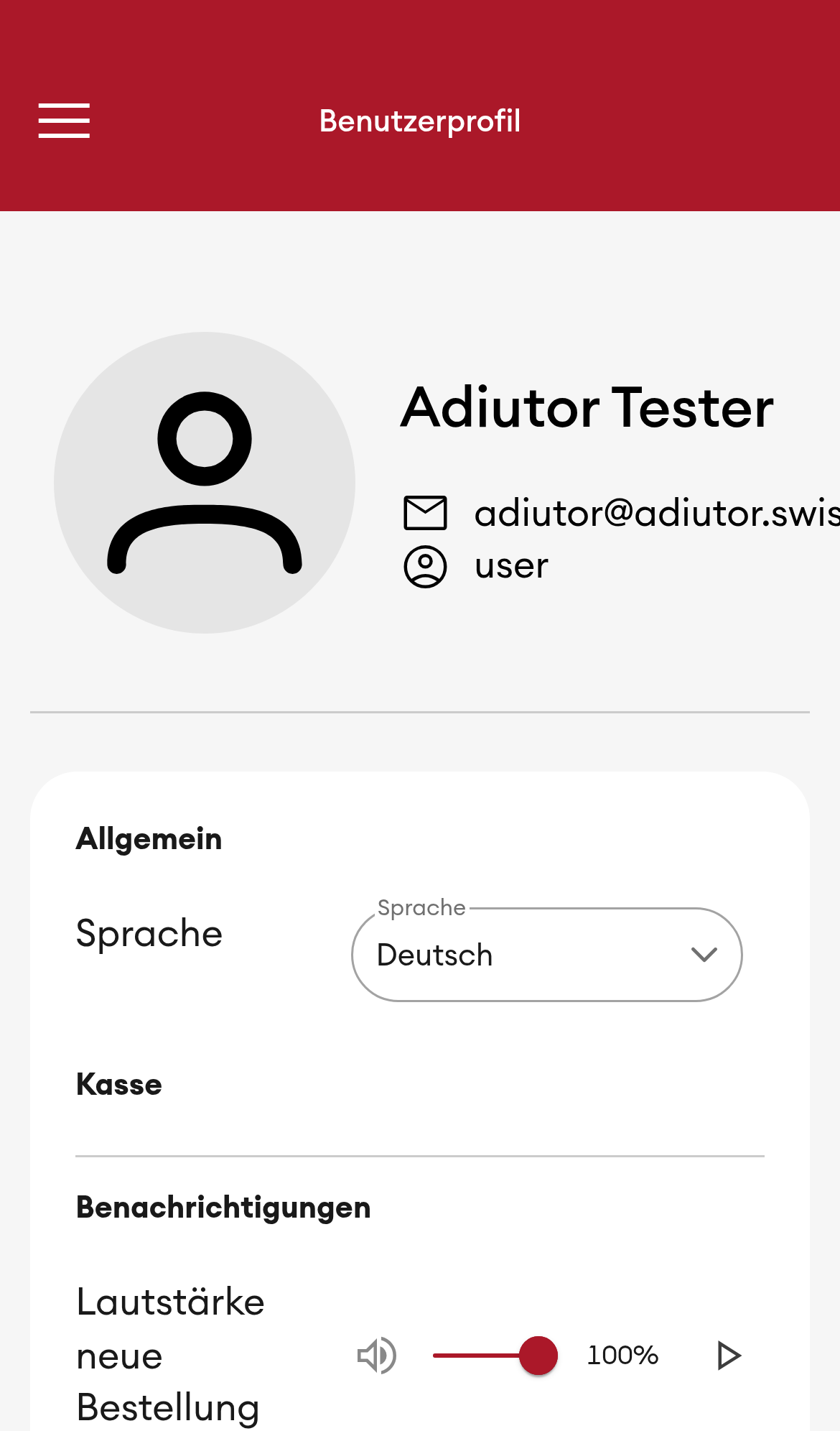 Benutzerprofil (Mobile)